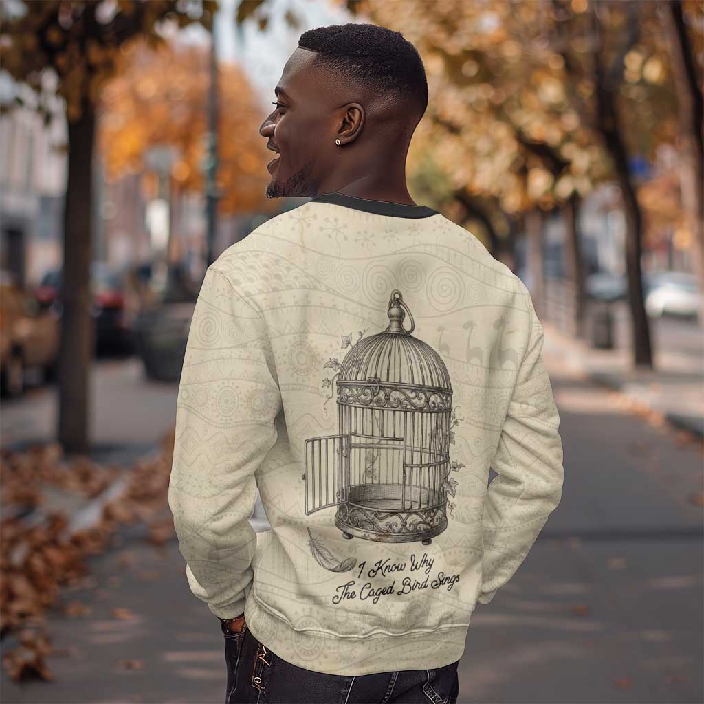 Maya Angelou Sweatshirt I Know Why The Caged Bird Sings - African Pride