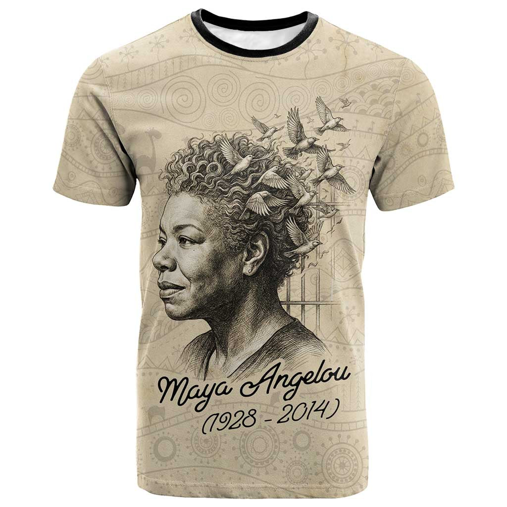 Maya Angelou T shirt I Know Why The Caged Bird Sings - African Pride