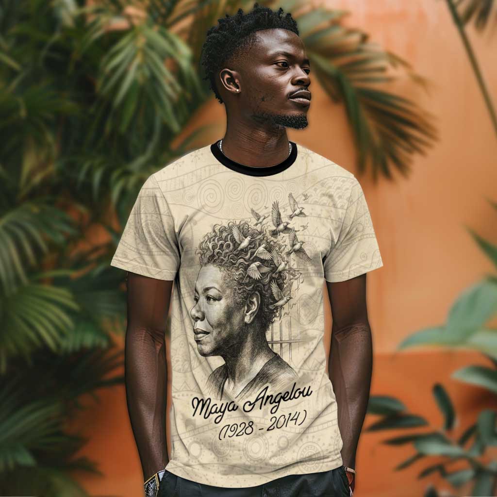 Maya Angelou T shirt I Know Why The Caged Bird Sings - African Pride