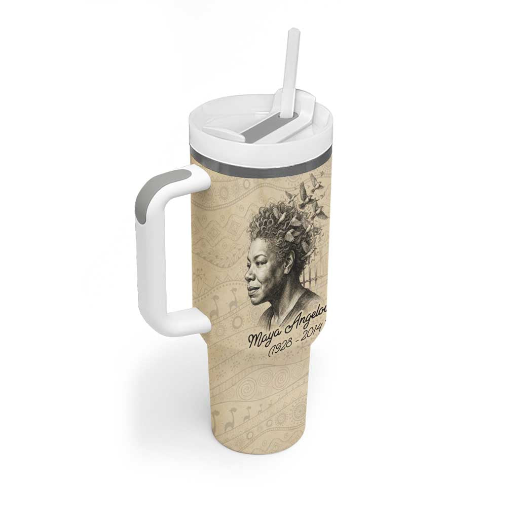 Maya Angelou Tumbler With Handle I Know Why The Caged Bird Sings - African Pride