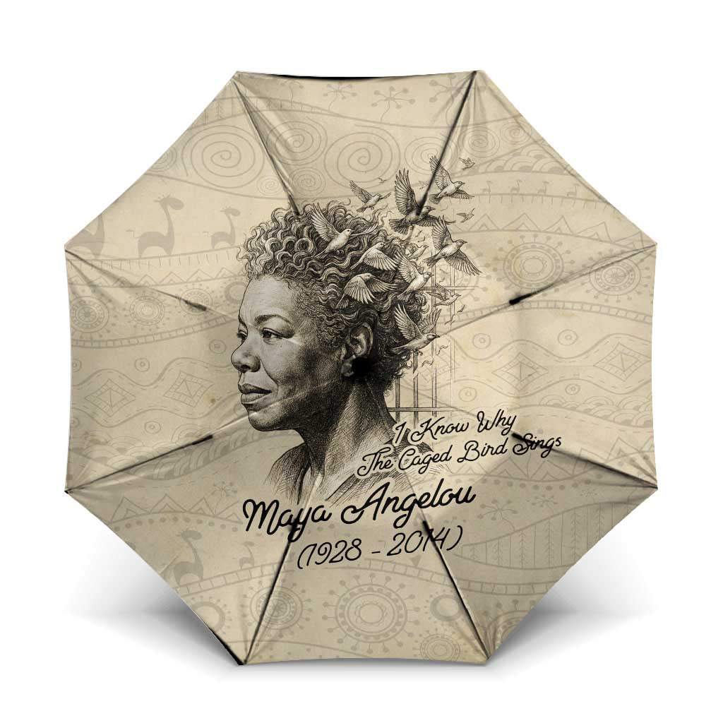 Maya Angelou Umbrella I Know Why The Caged Bird Sings - African Pride