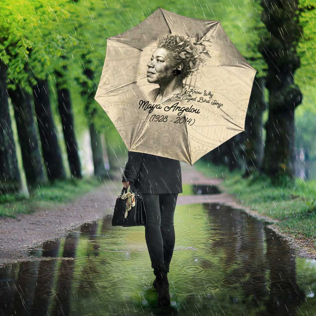 Maya Angelou Umbrella I Know Why The Caged Bird Sings - African Pride