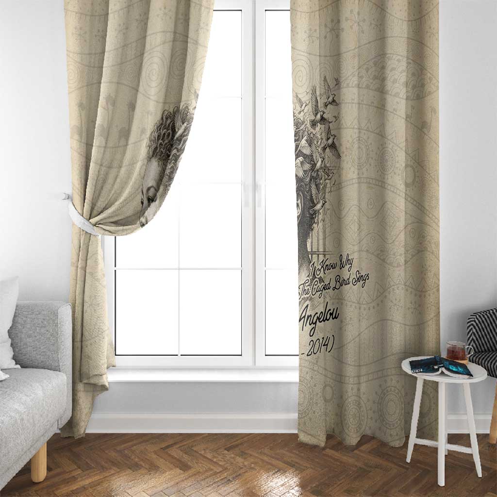 Maya Angelou Window Curtain I Know Why The Caged Bird Sings - African Pride
