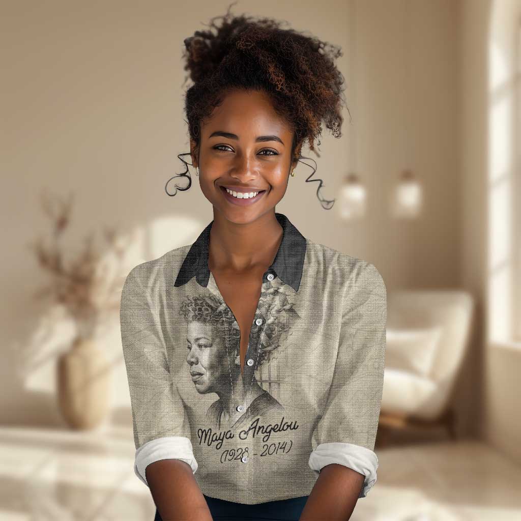 Maya Angelou Women Casual Shirt I Know Why The Caged Bird Sings - African Pride