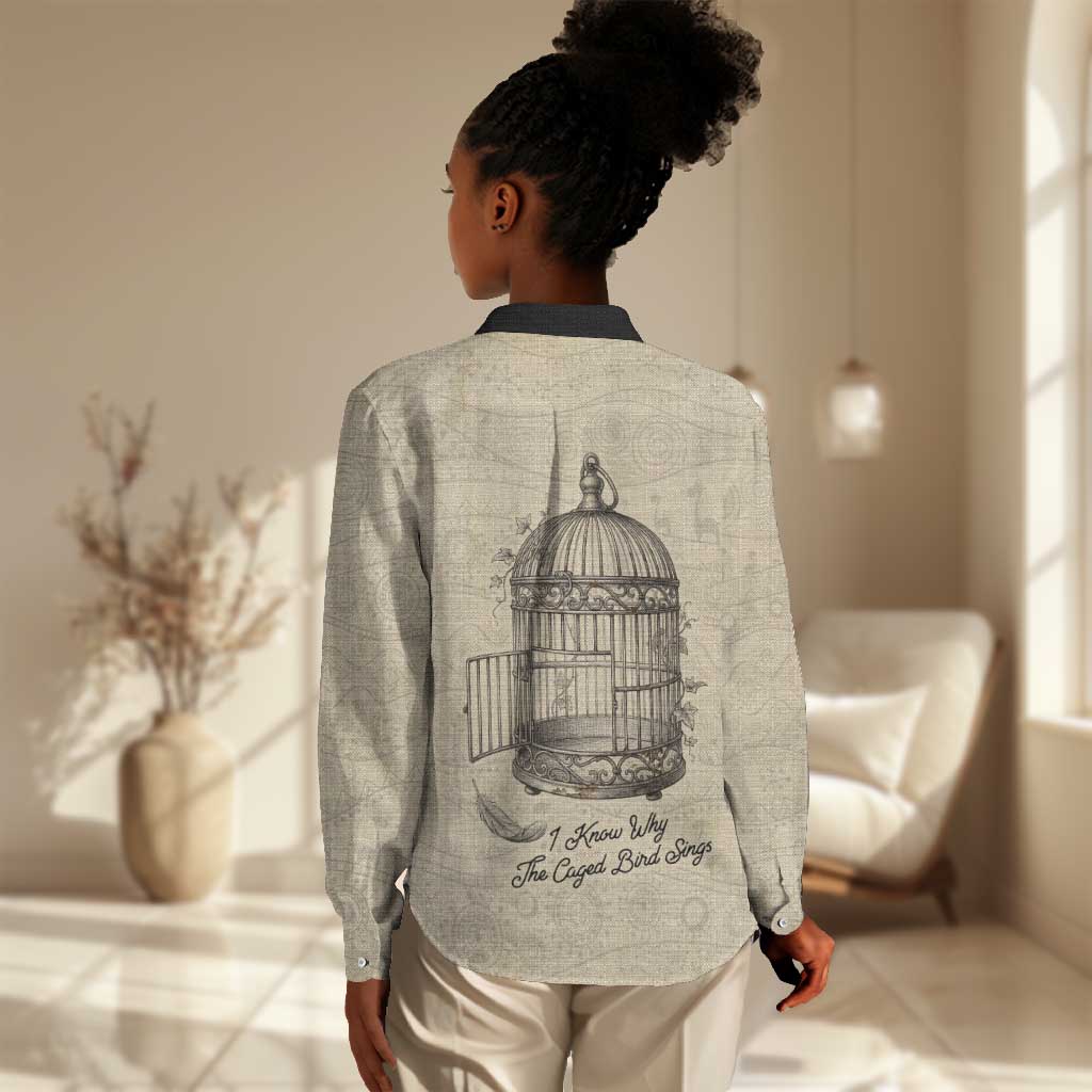 Maya Angelou Women Casual Shirt I Know Why The Caged Bird Sings - African Pride