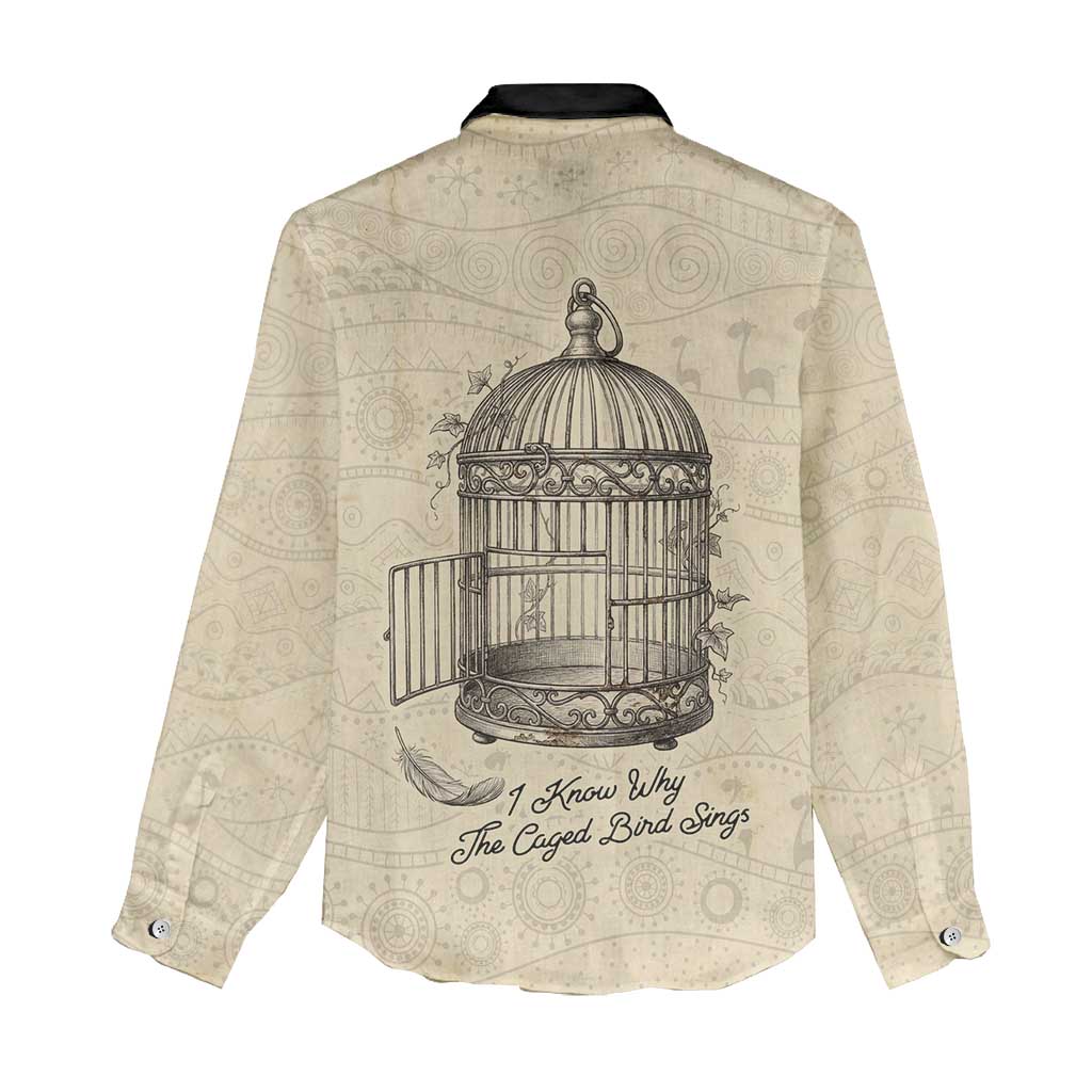 Maya Angelou Women Casual Shirt I Know Why The Caged Bird Sings - African Pride