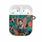 Maya Angelou AirPods Case Inspirational Quote Design Vibrant Teal and Orange Leaf Motif - African Pride
