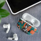 Maya Angelou AirPods Case Inspirational Quote Design Vibrant Teal and Orange Leaf Motif - African Pride