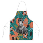 Maya Angelou Apron Inspirational Quote Design Vibrant Teal and Orange Leaf Motif - African Pride