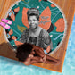 Maya Angelou Beach Blanket Inspirational Quote Design Vibrant Teal and Orange Leaf Motif - African Pride