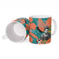 Maya Angelou Ceramic Mug Inspirational Quote Design Vibrant Teal and Orange Leaf Motif - African Pride