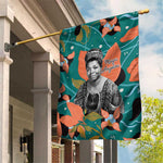 Maya Angelou Garden Flag Inspirational Quote Design Vibrant Teal and Orange Leaf Motif - African Pride
