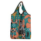 Maya Angelou Grocery Bag Inspirational Quote Design Vibrant Teal and Orange Leaf Motif - African Pride