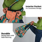 Maya Angelou Grocery Bag Inspirational Quote Design Vibrant Teal and Orange Leaf Motif - African Pride