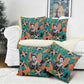 Maya Angelou Pillow Cover Inspirational Quote Design Vibrant Teal and Orange Leaf Motif - African Pride