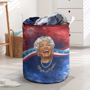 Maya Angelou Laundry Basket Inspirational Life Mission Quote Celebration of Joy Passion and Compassion - African Pride