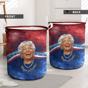 Maya Angelou Laundry Basket Inspirational Life Mission Quote Celebration of Joy Passion and Compassion - African Pride