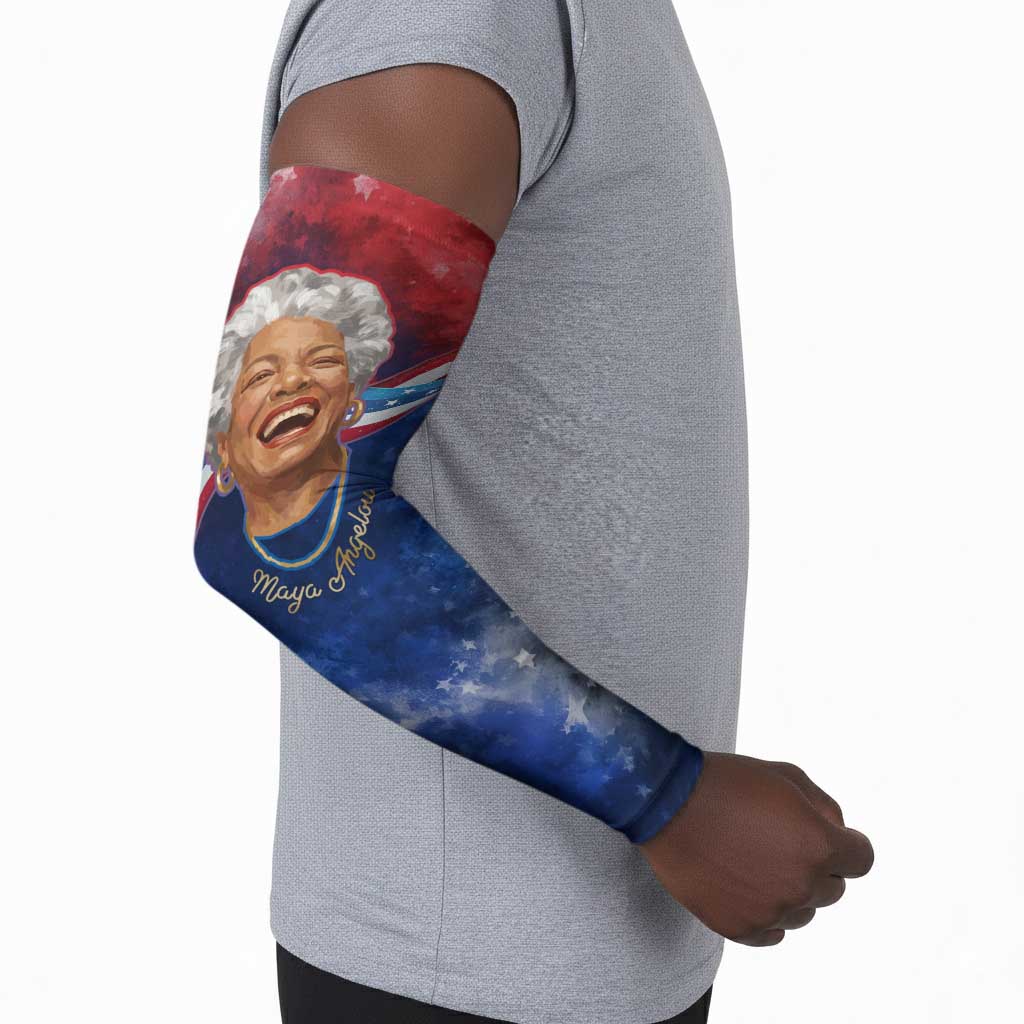 Maya Angelou Arm Sleeves Inspirational Life Mission Quote Celebration of Joy Passion and Compassion - African Pride