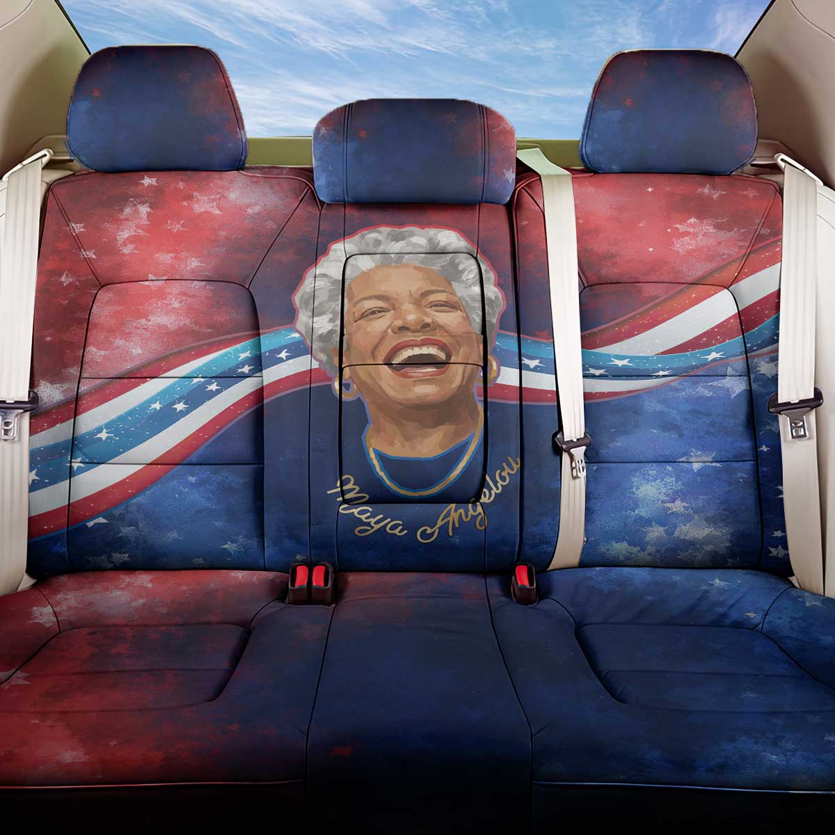Maya Angelou Back Car Seat Cover Inspirational Life Mission Quote Celebration of Joy Passion and Compassion - African Pride