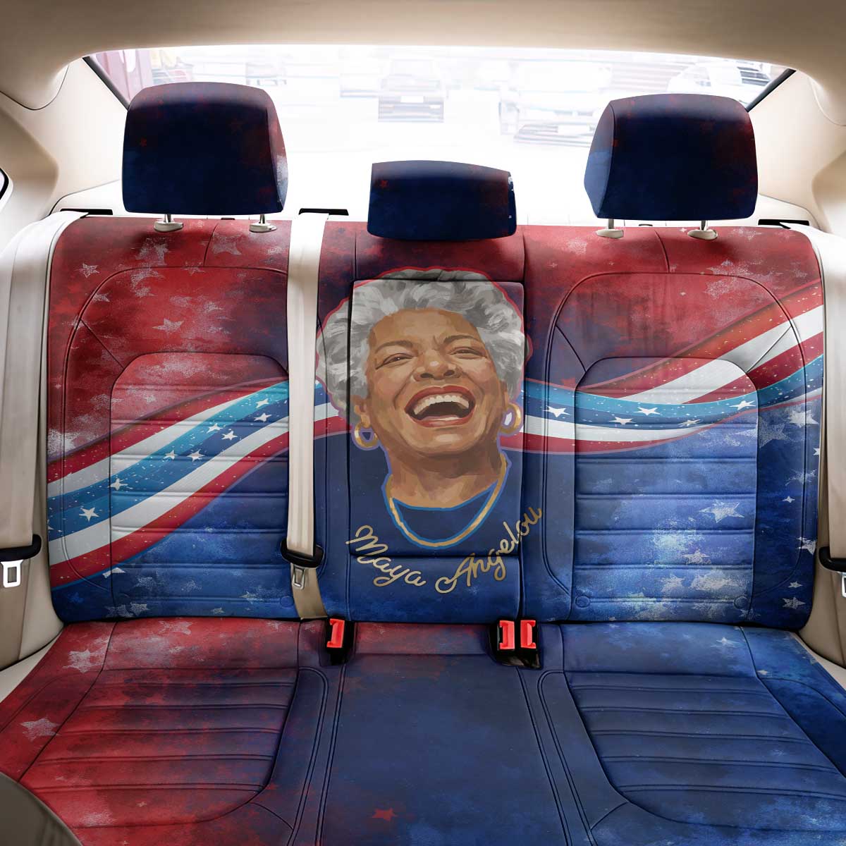 Maya Angelou Back Car Seat Cover Inspirational Life Mission Quote Celebration of Joy Passion and Compassion - African Pride