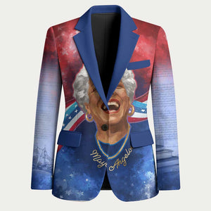 Maya Angelou Blazer Inspirational Life Mission Quote Celebration of Joy Passion and Compassion - African Pride
