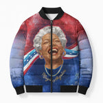 Maya Angelou Bomber Puffer Jacket Inspirational Life Mission Quote Celebration of Joy Passion and Compassion - African Pride