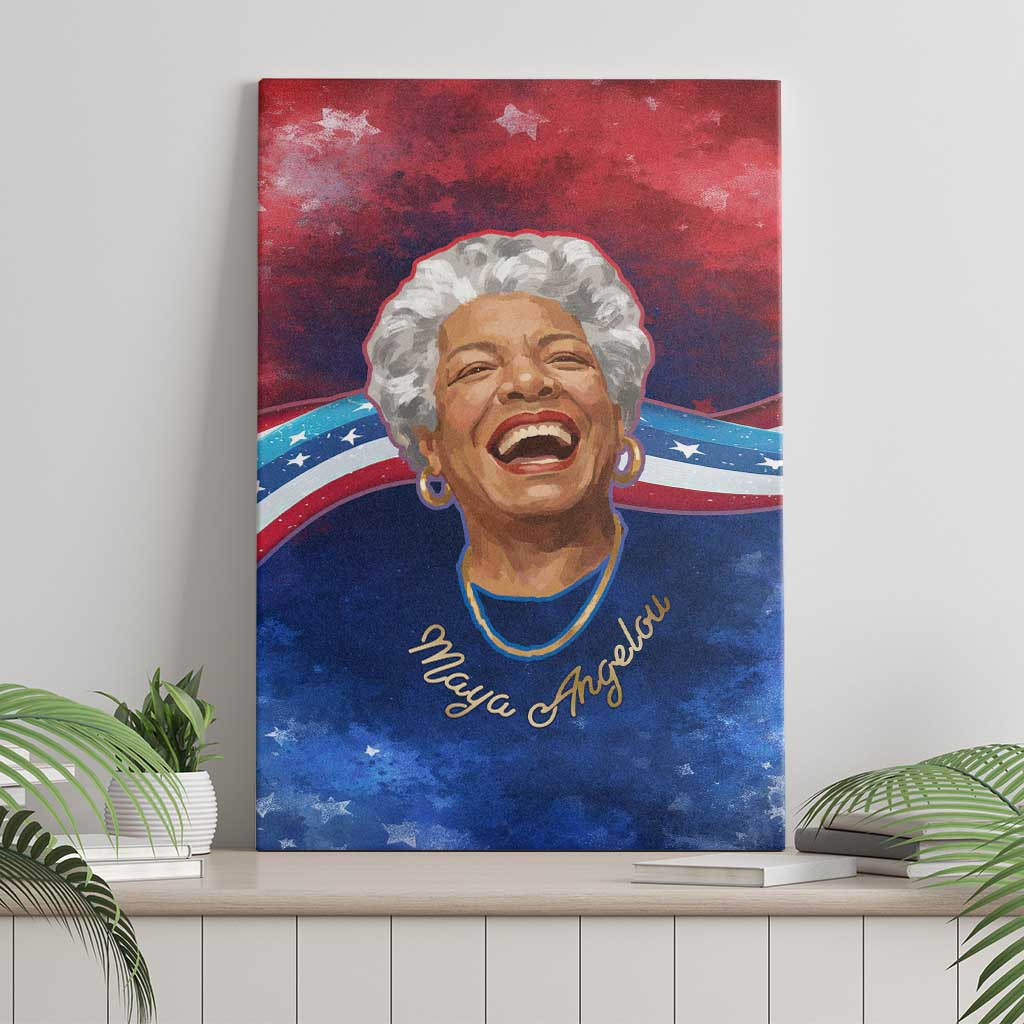 Maya Angelou Canvas Wall Art Inspirational Life Mission Quote Celebration of Joy Passion and Compassion - African Pride