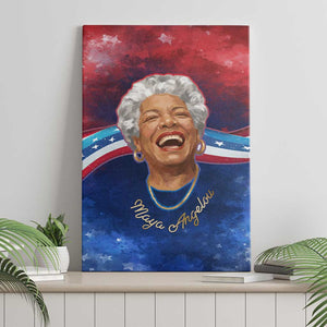 Maya Angelou Canvas Wall Art Inspirational Life Mission Quote Celebration of Joy Passion and Compassion - African Pride