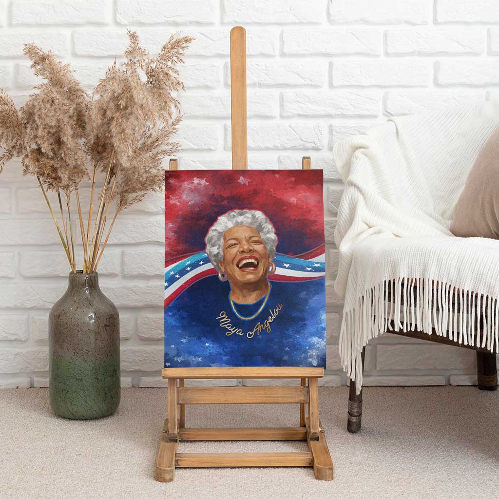 Maya Angelou Canvas Wall Art Inspirational Life Mission Quote Celebration of Joy Passion and Compassion - African Pride