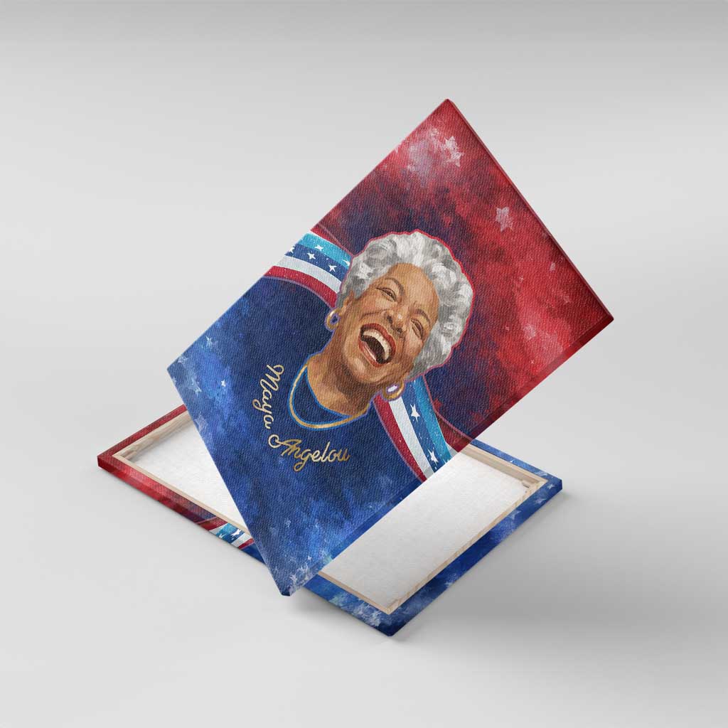 Maya Angelou Canvas Wall Art Inspirational Life Mission Quote Celebration of Joy Passion and Compassion - African Pride