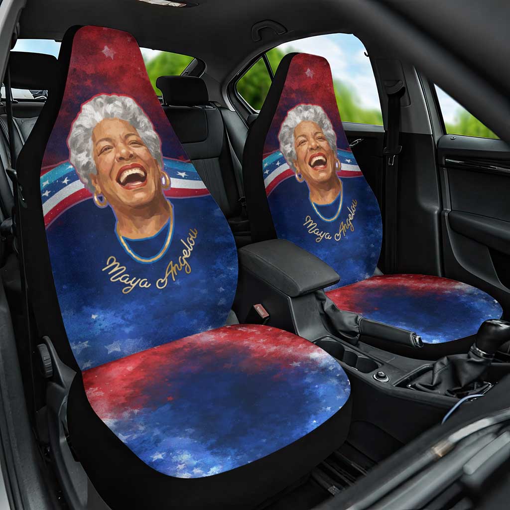 Maya Angelou Car Seat Cover Inspirational Life Mission Quote Celebration of Joy Passion and Compassion - African Pride