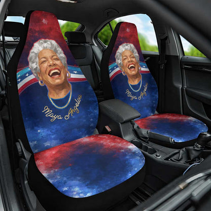 Maya Angelou Car Seat Cover Inspirational Life Mission Quote Celebration of Joy Passion and Compassion - African Pride