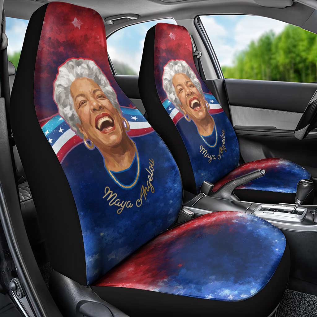 Maya Angelou Car Seat Cover Inspirational Life Mission Quote Celebration of Joy Passion and Compassion - African Pride