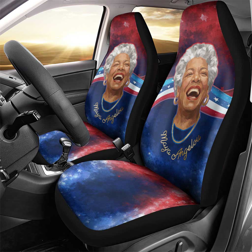 Maya Angelou Car Seat Cover Inspirational Life Mission Quote Celebration of Joy Passion and Compassion - African Pride