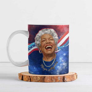 Maya Angelou Ceramic Mug Inspirational Life Mission Quote Celebration of Joy Passion and Compassion - African Pride