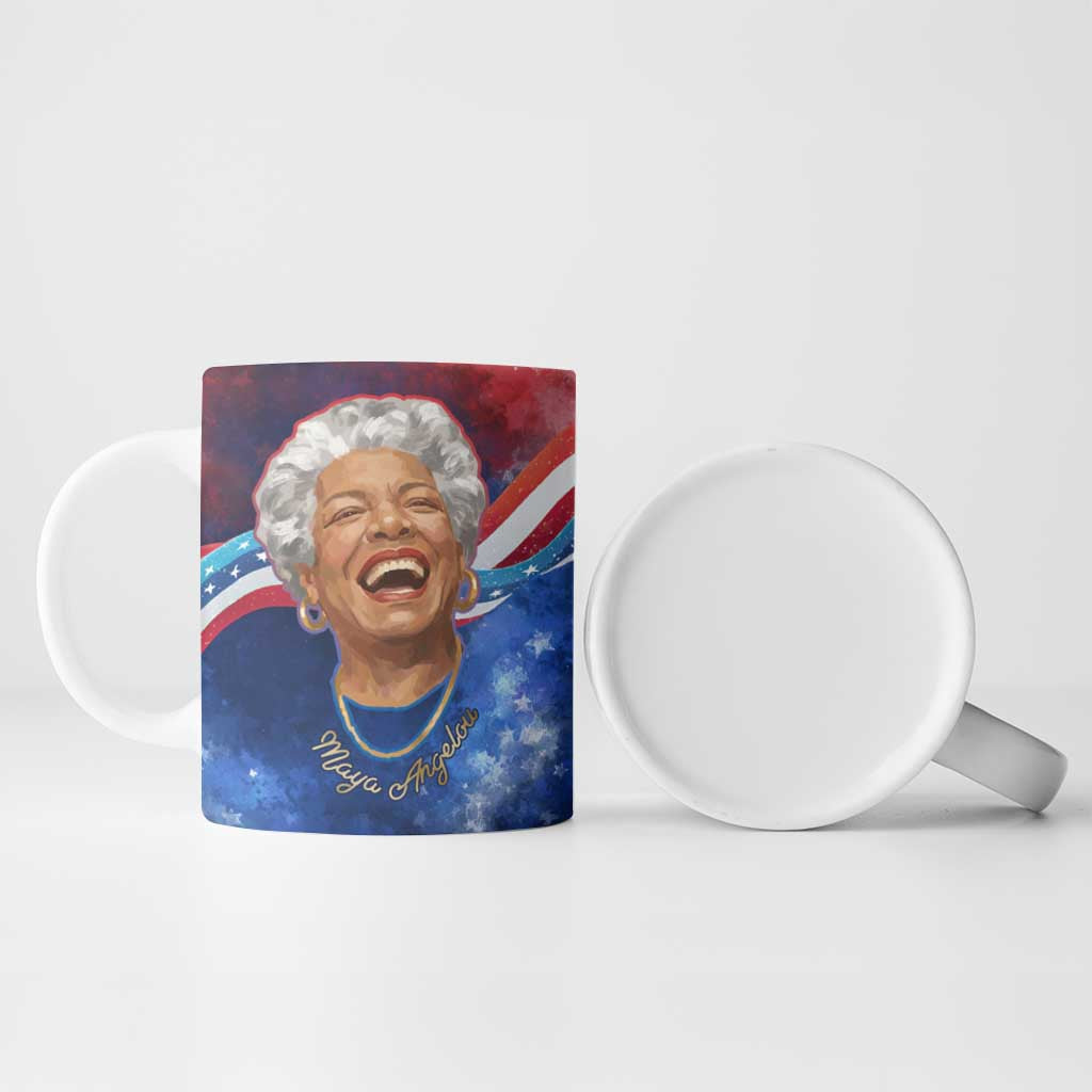 Maya Angelou Ceramic Mug Inspirational Life Mission Quote Celebration of Joy Passion and Compassion - African Pride