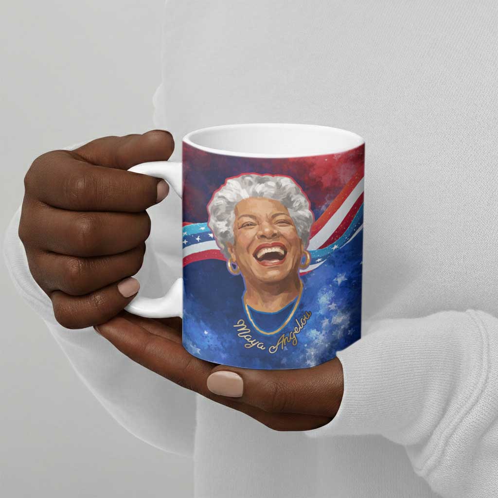 Maya Angelou Ceramic Mug Inspirational Life Mission Quote Celebration of Joy Passion and Compassion - African Pride