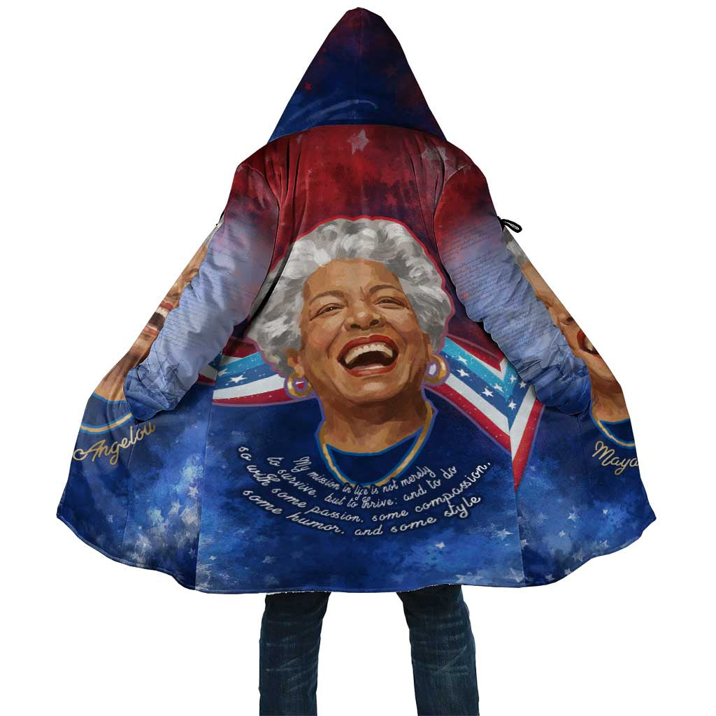 Maya Angelou Cloak Inspirational Life Mission Quote Celebration of Joy Passion and Compassion - African Pride