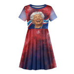 Maya Angelou Kid Short Sleeve Dress Inspirational Life Mission Quote Celebration of Joy Passion and Compassion - African Pride