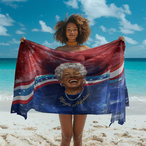 Maya Angelou Sarong Inspirational Life Mission Quote Celebration of Joy Passion and Compassion - African Pride