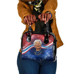 Maya Angelou Shoulder Handbag Inspirational Life Mission Quote Celebration of Joy Passion and Compassion - African Pride