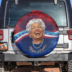 Maya Angelou Spare Tire Cover Inspirational Life Mission Quote Celebration of Joy Passion and Compassion - African Pride