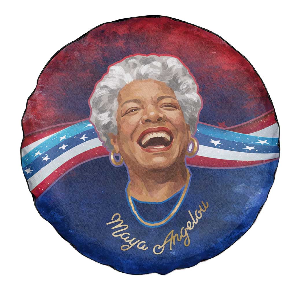 Maya Angelou Spare Tire Cover Inspirational Life Mission Quote Celebration of Joy Passion and Compassion - African Pride