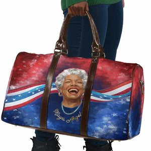 Maya Angelou Travel Bag Inspirational Life Mission Quote Celebration of Joy Passion and Compassion - African Pride