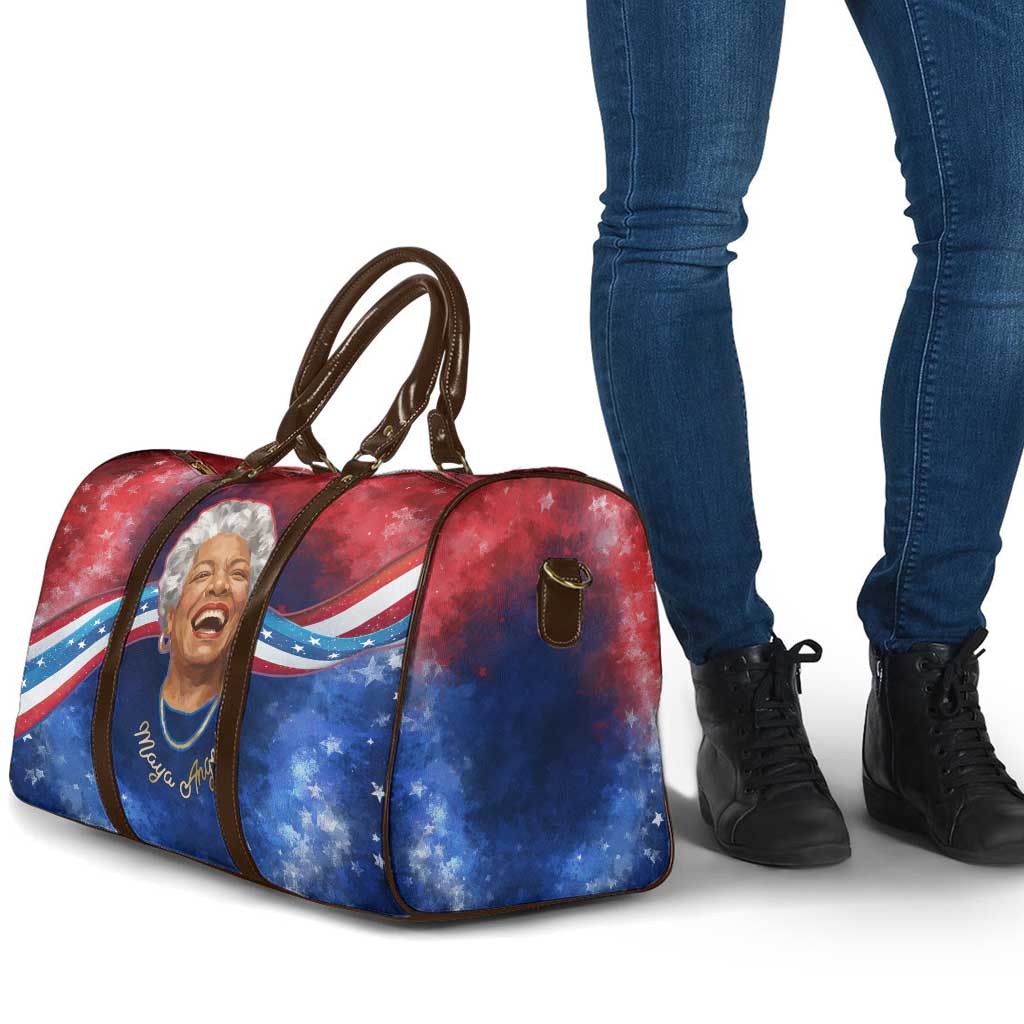 Maya Angelou Travel Bag Inspirational Life Mission Quote Celebration of Joy Passion and Compassion - African Pride