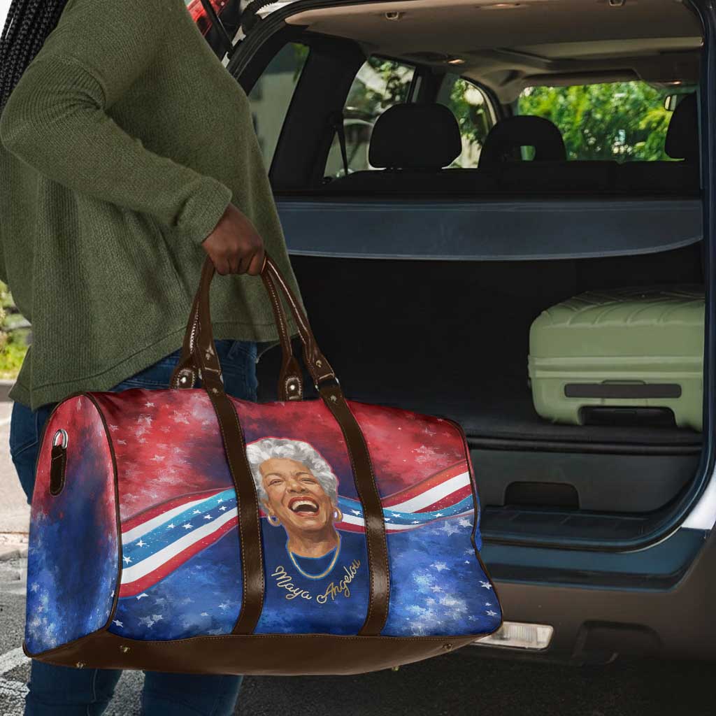 Maya Angelou Travel Bag Inspirational Life Mission Quote Celebration of Joy Passion and Compassion - African Pride