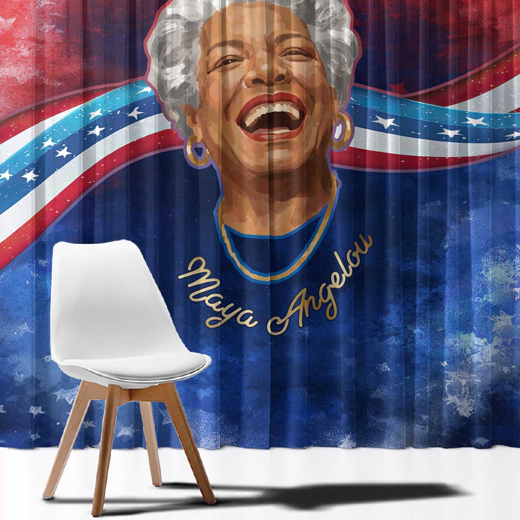Maya Angelou Window Curtain Inspirational Life Mission Quote Celebration of Joy Passion and Compassion - African Pride