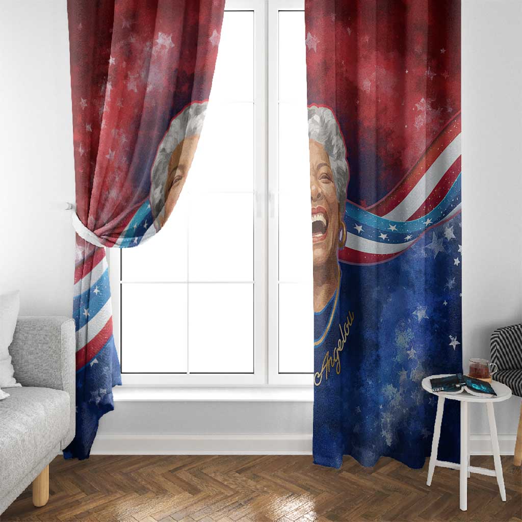Maya Angelou Window Curtain Inspirational Life Mission Quote Celebration of Joy Passion and Compassion - African Pride