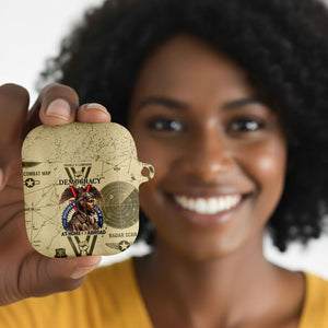 Double V Campaign Tuskegee Airmen AirPods Case Vintage Military Aviation P-51 Mustang World War II Art