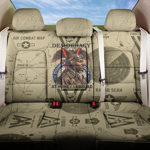 Double V Campaign Tuskegee Airmen Back Car Seat Cover Vintage Military Aviation P-51 Mustang World War II Art